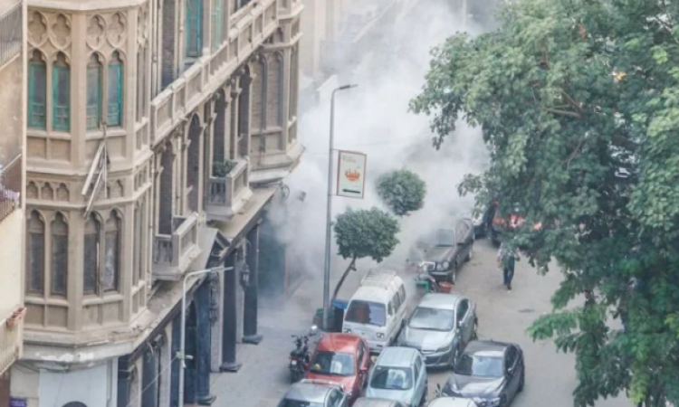 حريق مطعم أسفل عقار سكنى بوسط البلد