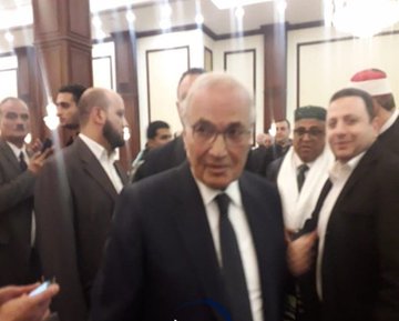 صور.. العادلي وشفيق ونظيف وعمرو وموسى في عزاء الرئيس مبارك