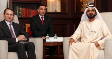 محمد بن راشد يستقبل رئيس جهاز الأمن الروسى الخارجي