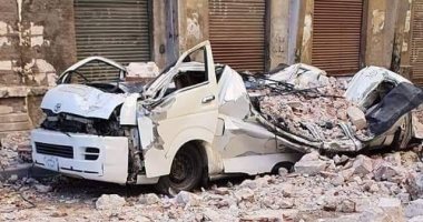 انهيار عقار قديم وسط الإسكندرية دون وقوع إصابات