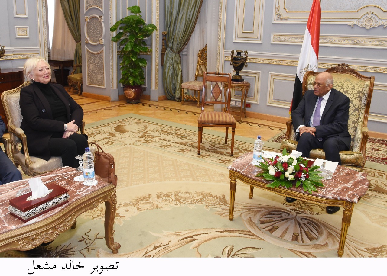 عبدالعال يستقبل وفد جمعية الصداقة المصرية الفرنسية بالبرلمان الفرنسي