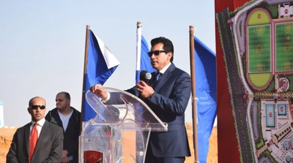 وزير الرياضة ورئيس النادي الأهلي يضعان حجر الأساس لفرع «الأهلي القاهرة الجديدة»