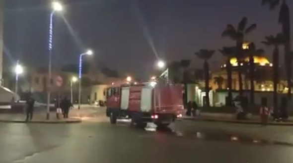 اندلاع حريق هائل بحقوق القاهرة والحماية المدنية تتدخل